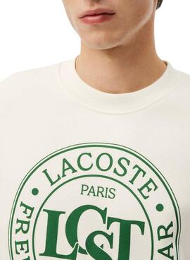 Sudadera Lacoste French Sportswear beige para hombre 