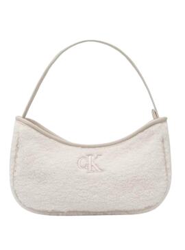 Bolso Calvin Klein Jeans Teddy blanco para niña