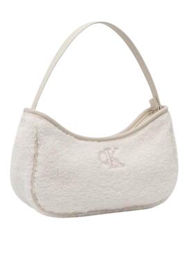 Bolso Calvin Klein Jeans Teddy blanco para niña