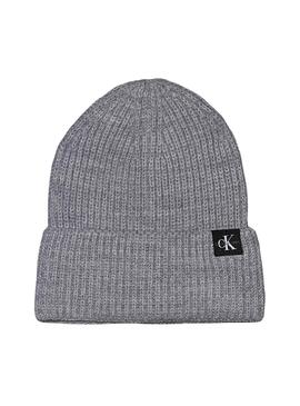 Gorro Calvin Klein Jeans Monogram gris niño y niña