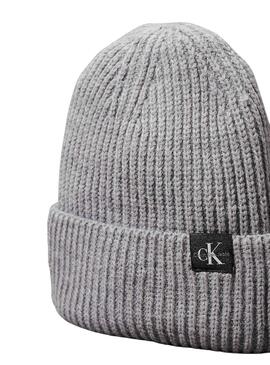 Gorro Calvin Klein Jeans Monogram gris niño y niña