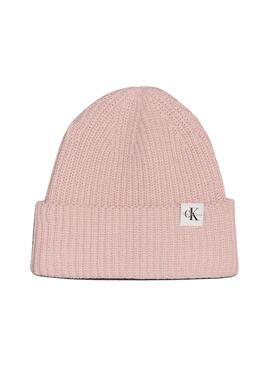 Gorro Calvin Klein Jeans Monogram rosa