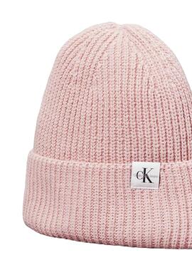 Gorro Calvin Klein Jeans Monogram rosa