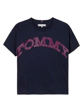 Camiseta Tommy Hilfiger Dot marino para niña