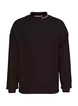 Sudadera Calvin Klein Jeans Fleece negro pra niño