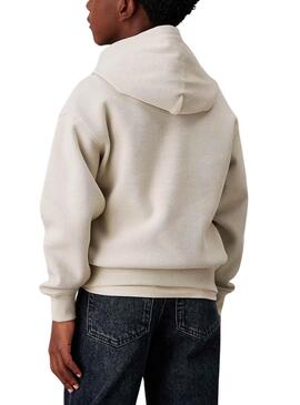 Sudadera Calvin Klein Jeans Bonded beige para niño