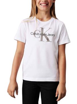 Camiseta Calvin Klein Jeans Monogram blanco 