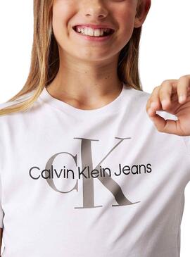 Camiseta Calvin Klein Jeans Monogram blanco 