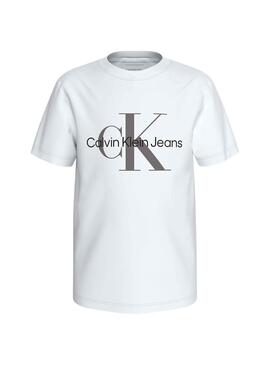 Camiseta Calvin Klein Jeans Monogram blanco 