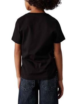 Camiseta Calvin Klein Monogram negro para niños