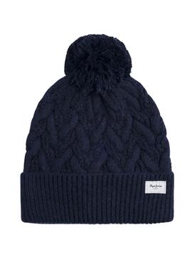 Gorro Pepe Jeans Wallis azul marino para mujer