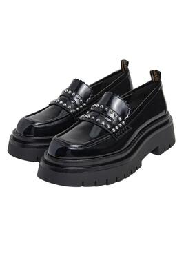 Mocasines Pepe Jeans Queen negro para mujer