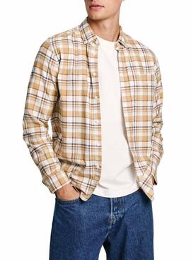 Camisa Pepe Jeans Manel beige para hombre