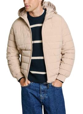 Cazadora acolchada Pepe Jeans Tomek beige para hombre