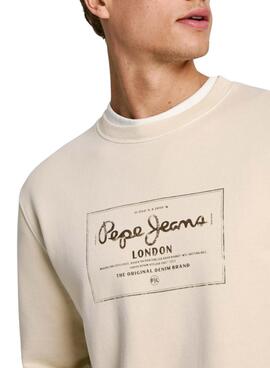 Sudadera Pepe Jeans Simon beige para hombre