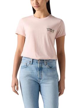 Camiseta Levis The Perfect Tee Neutrals rosa para mujer