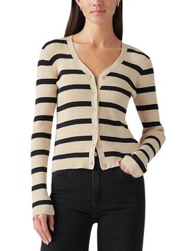 Chaqueta Levis Tulip cardigan beige para mujer