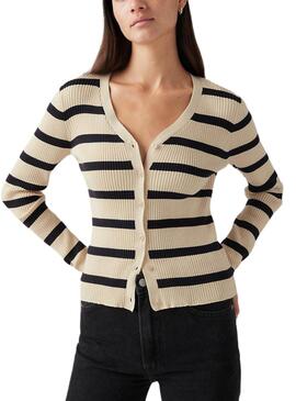 Chaqueta Levis Tulip cardigan beige para mujer