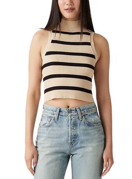 Top punto Levis Tulip beige y negro para mujer