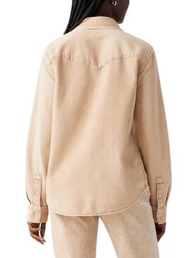 Camisa Levis Western beige para mujer