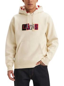 Sudadera Levis Skate beige para hombre