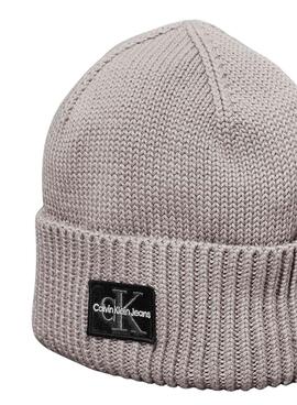 Gorro Calvin Klein Jeans Mono Logo gris para mujer