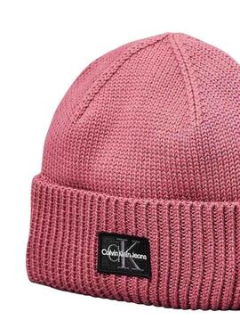 Gorro Calvin Klein Jeans Mono Logo rosa para mujer