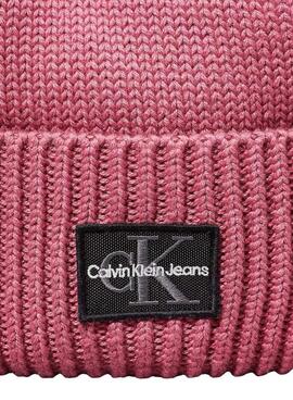 Gorro Calvin Klein Jeans Mono Logo rosa para mujer