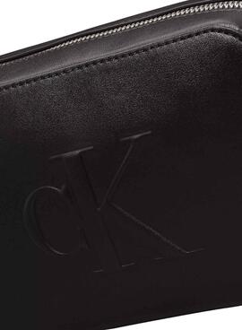 Bolso Calvin Klein Jeans Camera sculpted negro para mujer