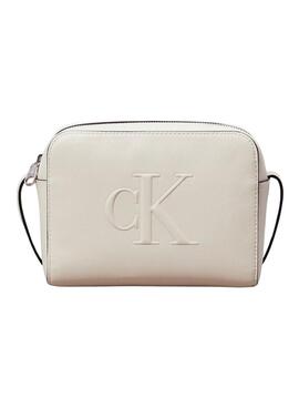 Bolso Calvin Klein Jeans Camera sculpted blanco para mujer