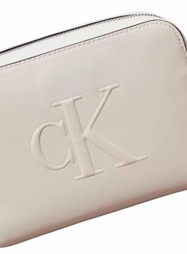 Bolso Calvin Klein Jeans Camera sculpted blanco para mujer