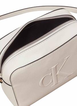 Bolso Calvin Klein Jeans Camera sculpted blanco para mujer