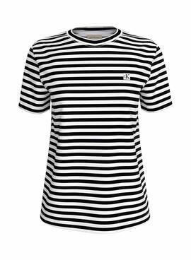 Camiseta Calvin Klein Jeans rayas negro y blanco para mujer