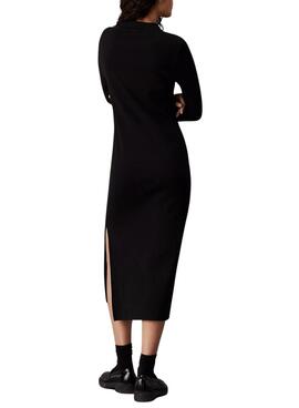 Vestido polo Calvin Klein Jeans negro para mujer