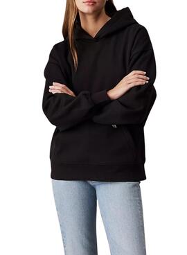 Sudadera Calvin Klein Jeans Mixed logo negro para mujer