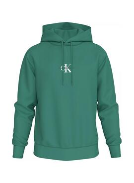 Sudadera Calvin Klein Jeans Monologo verde para hombre