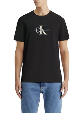 Camiseta Calvin Klein Jeans Monologo negro para hombre