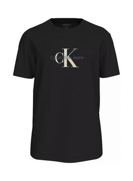 Camiseta Calvin Klein Jeans Monologo negro para hombre