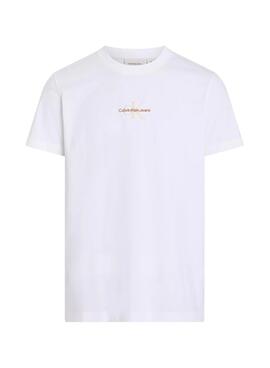 Camiseta Calvin Klein Jeans Monologo blanco para hombre