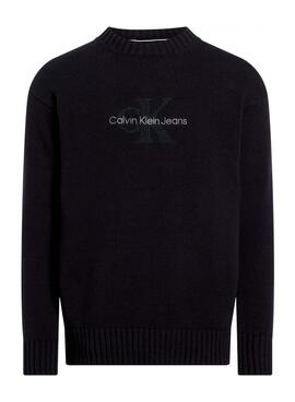 Jersey Calvin Klein Jeans Monologo negro para hombre