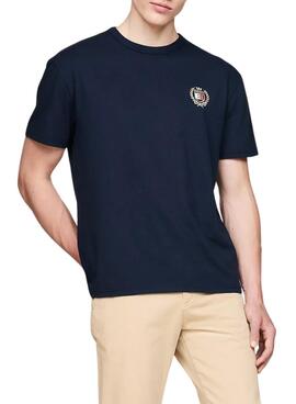 Camiseta Tommy Hilfiger Crest Flag azul para hombre