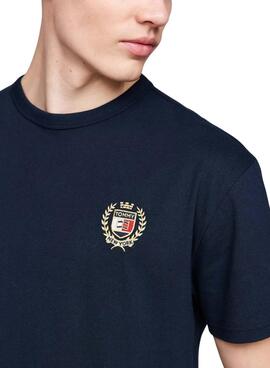 Camiseta Tommy Hilfiger Crest Flag azul para hombre