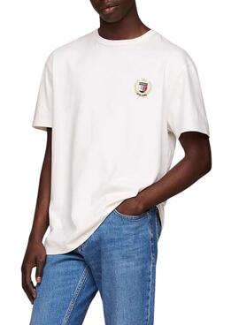 Camiseta Tommy Hilfiger Crest Flag blanco para hombre