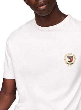 Camiseta Tommy Hilfiger Crest Flag blanco para hombre