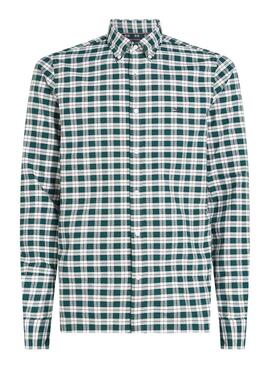 Camisa tommy Hilfiger Oxford vichy verde para hombre