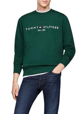 Sudadera Tommy Hilfiger Basic verde para hombre