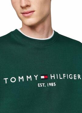 Sudadera Tommy Hilfiger Basic verde para hombre