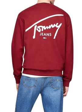 Sudadera Tommy Jeans Entry rojo para hombre