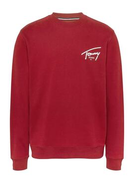 Sudadera Tommy Jeans Entry rojo para hombre