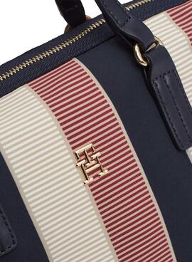 Bolso Tommy Hilfiger Poppy rayas para mujer